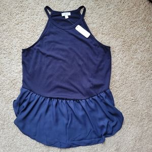 NWTs Charming Charlie Navy Tank Top Size Small